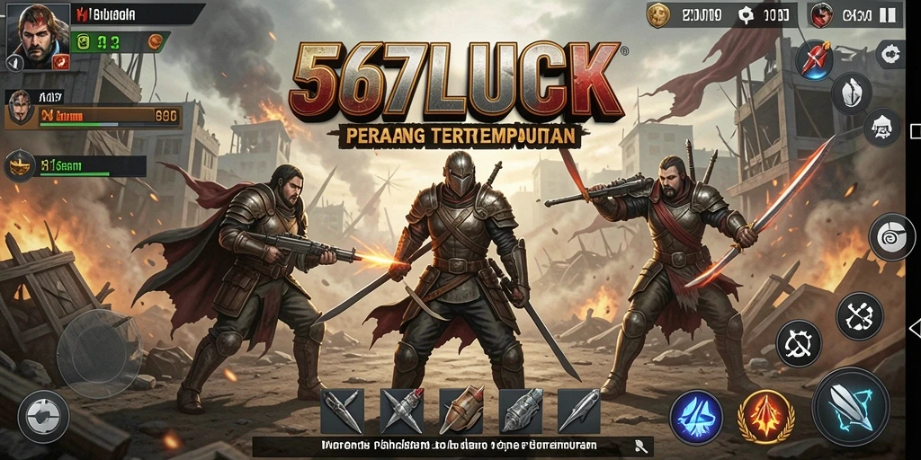 Gameplay 567LUCK yang intens dan menegangkan di medan perang.
