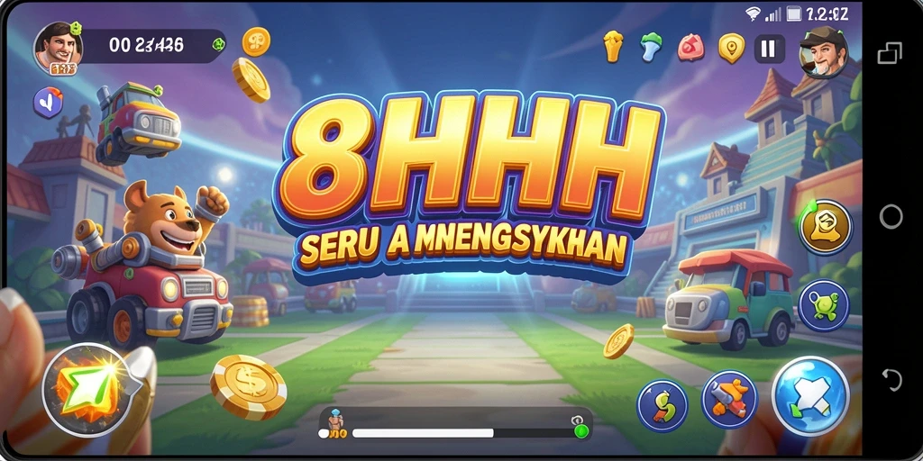 Tampilan gameplay seru dari 8HHH yang penuh tantangan.