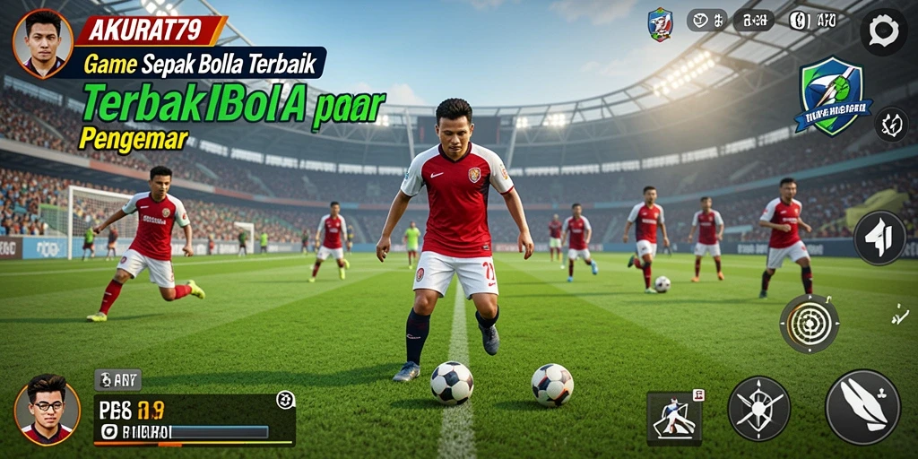 Tampilan gameplay seru dalam game sepak bola AKURAT79.