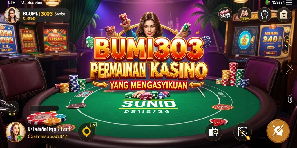 Screenshot gameplay BUMI303 menampilkan aksi seru di kasino.