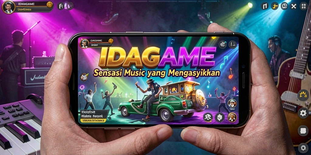Tampilan gameplay IDAGAME yang interaktif dan penuh warna.