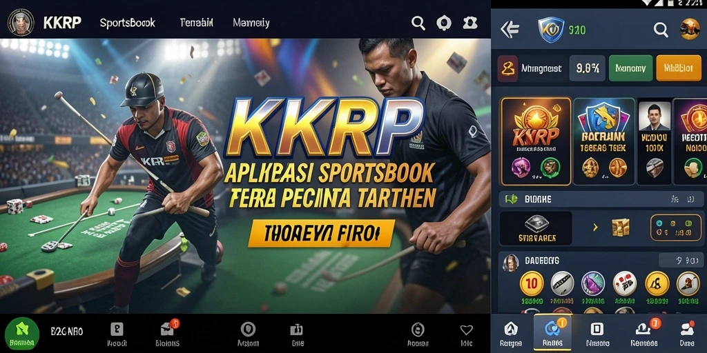 Tampilan gameplay KKRP saat pengguna melakukan taruhan olahraga.