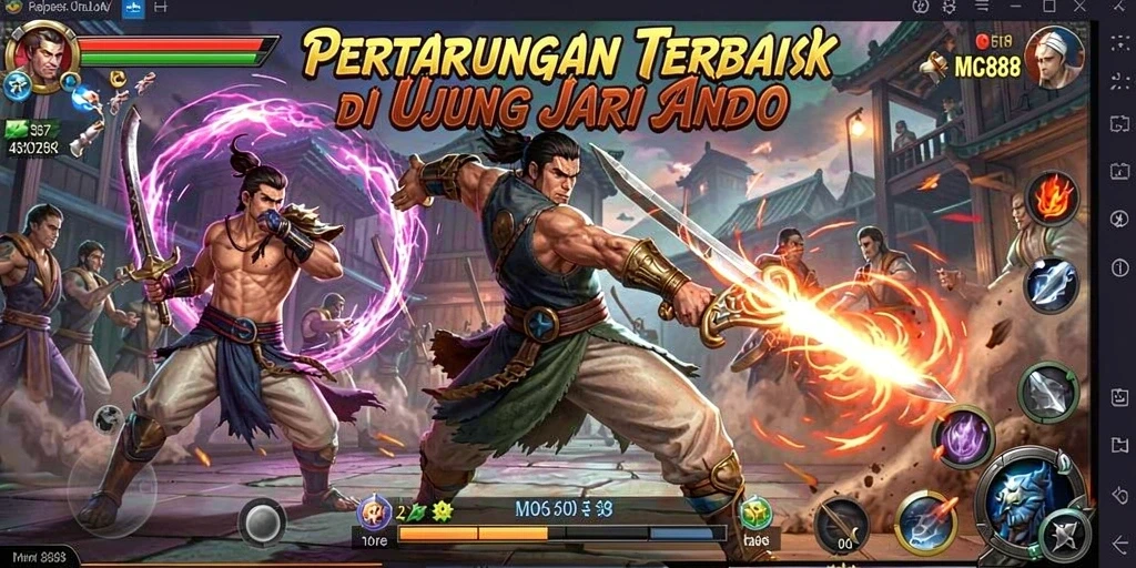 Gameplay mendebarkan dalam pertarungan epik di MC888.