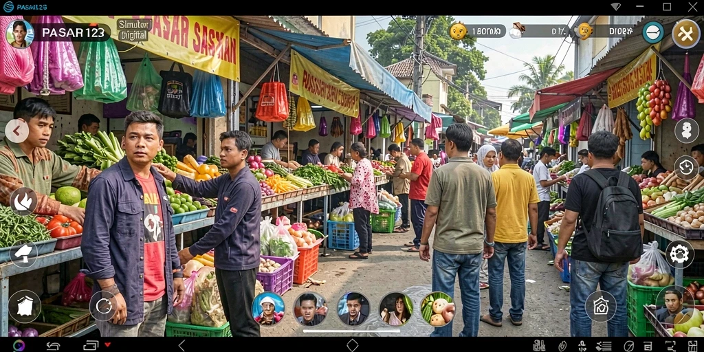 Screenshot PASAR123 menampilkan pengalaman berbelanja dan berjualan yang menarik.