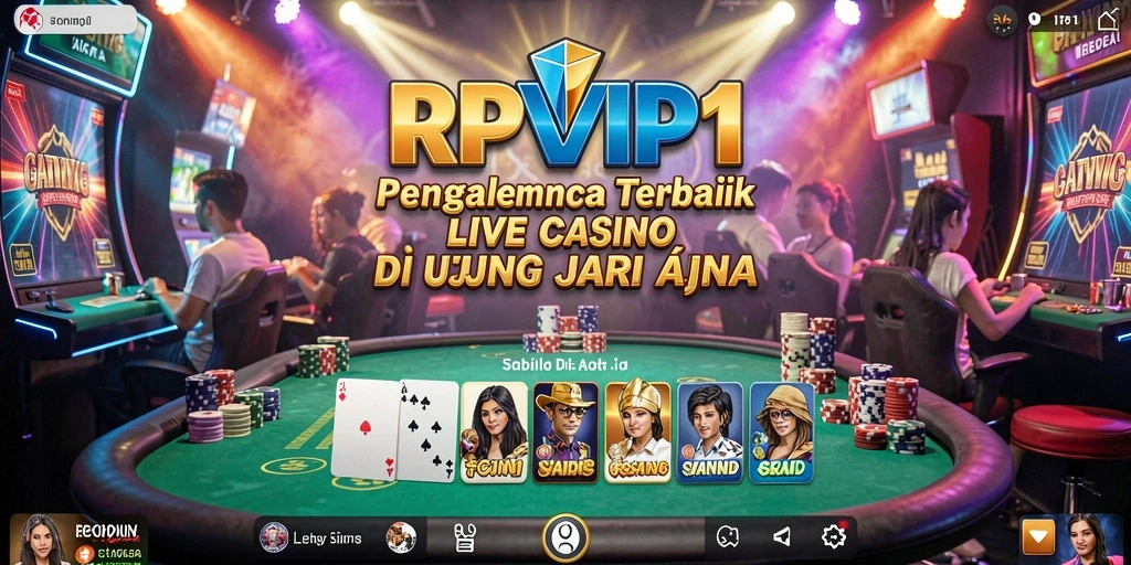 Screenshot RPVIP1 menunjukkan pengalaman bermain Live Casino yang mendebarkan.