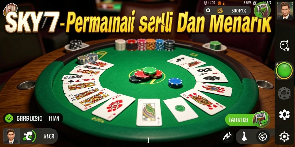 Tampilan gameplay SKY77 yang menarik dalam permainan Gaple.