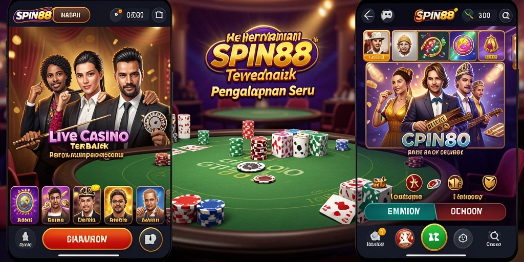 Tampilan gameplay SPIN88 yang seru dan interaktif dalam Live Casino.