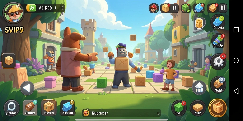 Gameplay SVIP9 yang menarik dengan berbagai tantangan Puzzle yang menyenangkan.