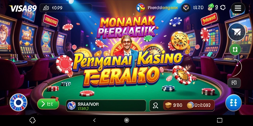 Screenshot utama VISA89 yang menunjukkan gameplay Kasino penuh aksi.
