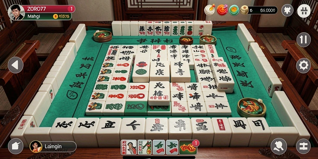 Gameplay ZORO77 yang menarik dan penuh tantangan Mahjong.